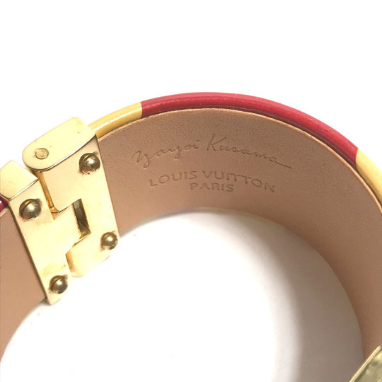 LOUIS VUITTON bracelet enamel Red Kusama Yayoi Collaboration Dot polka dots Women Used Authentic