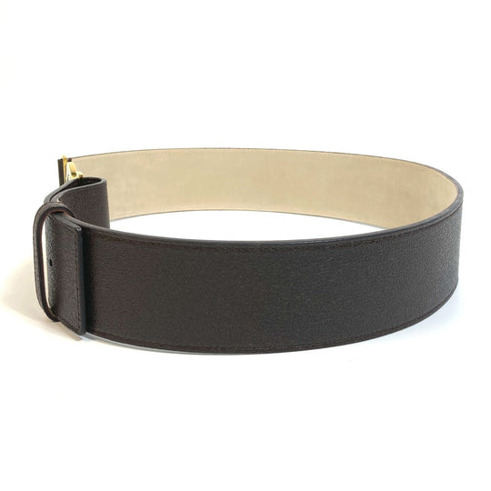 BVLGARI belt leather Dark brown Men's Women Bulgari Bulgari unisex(Unisex) 90/36 Used Authentic