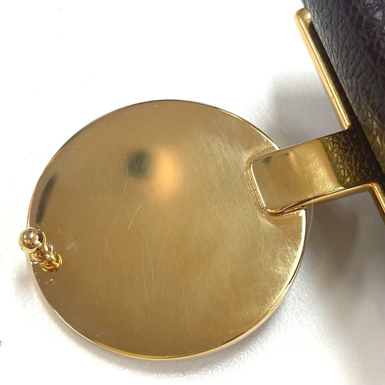 BVLGARI belt leather Dark brown Men's Women Bulgari Bulgari unisex(Unisex) 90/36 Used Authentic