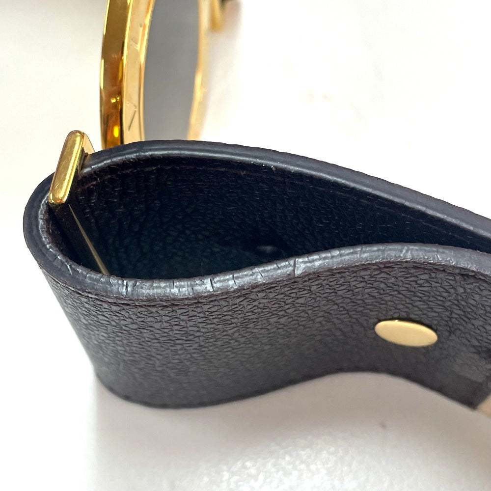 BVLGARI belt leather Dark brown Men's Women Bulgari Bulgari unisex(Unisex) 90/36 Used Authentic