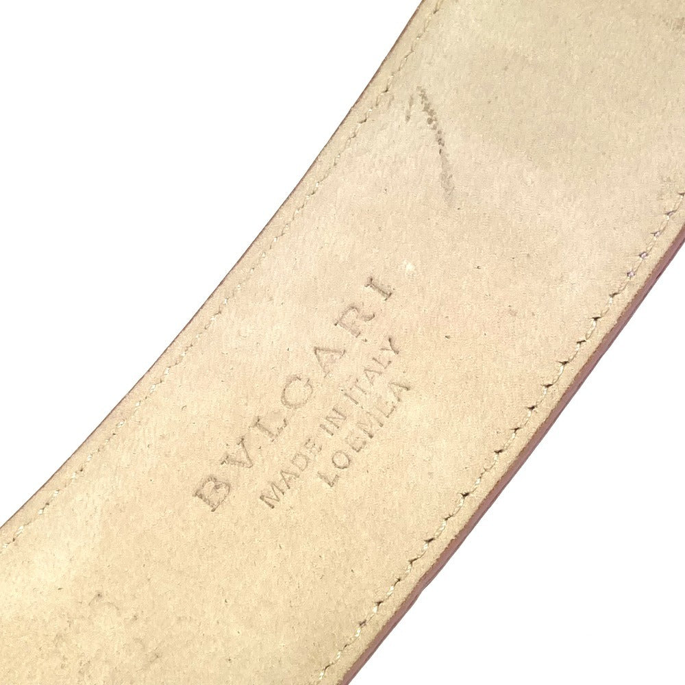 BVLGARI belt leather pink Bvlgari Bvlgari logo Women 105 Used Authentic