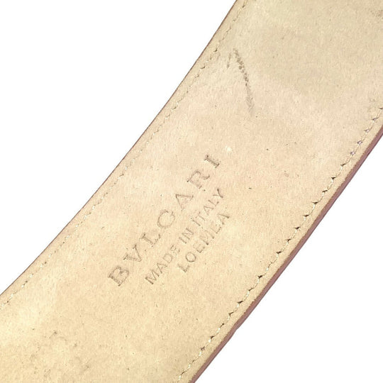 BVLGARI belt leather pink Bvlgari Bvlgari logo Women 105 Used Authentic