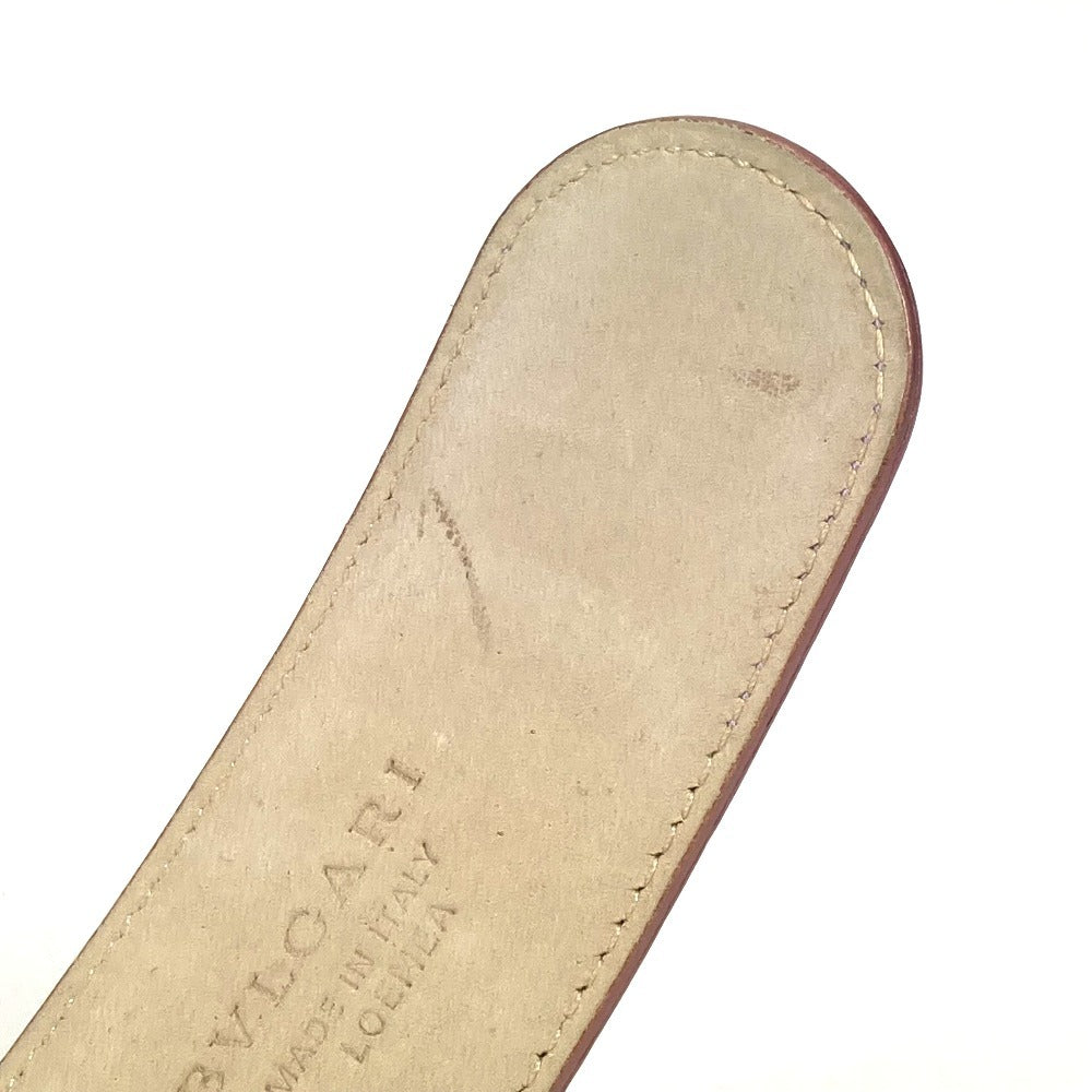 BVLGARI belt leather pink Bvlgari Bvlgari logo Women 105 Used Authentic