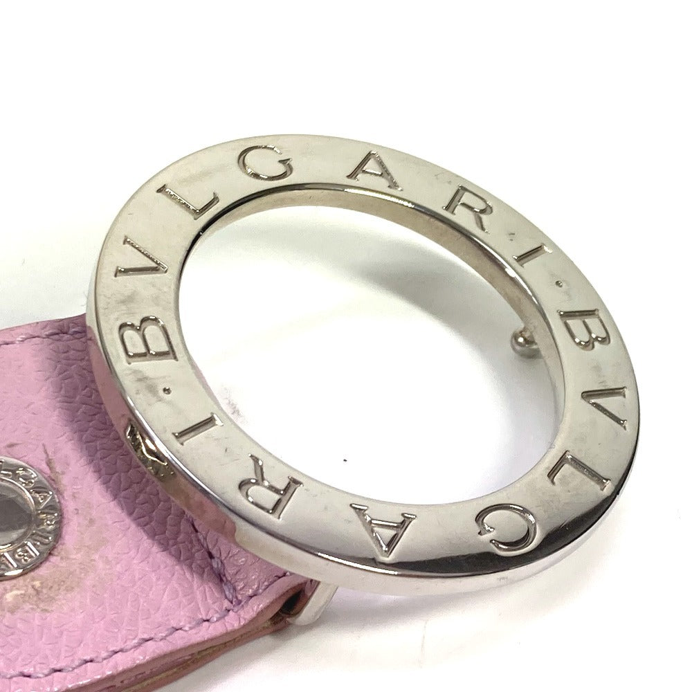 BVLGARI belt leather pink Bvlgari Bvlgari logo Women 105 Used Authentic