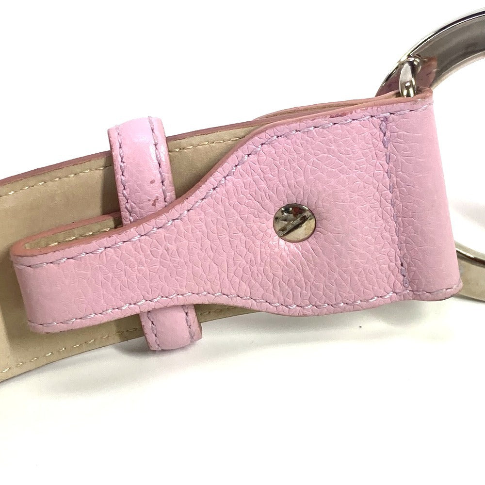 BVLGARI belt leather pink Bvlgari Bvlgari logo Women 105 Used Authentic