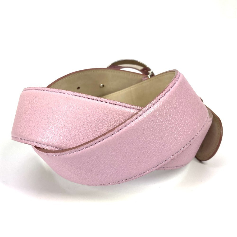 BVLGARI belt leather pink Bvlgari Bvlgari logo Women 105 Used Authentic