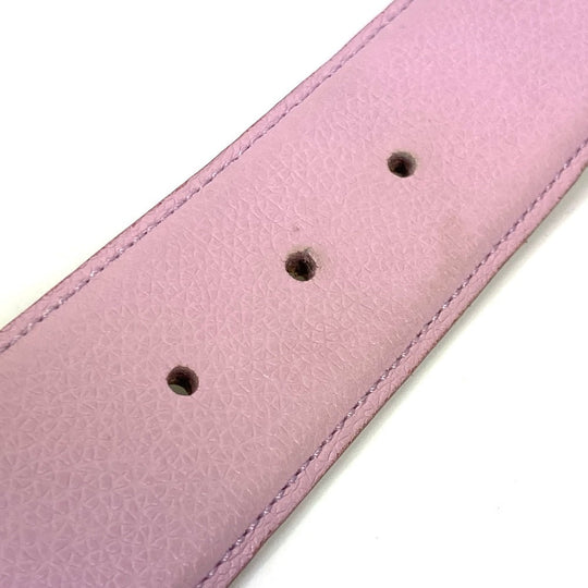 BVLGARI belt leather pink Bvlgari Bvlgari logo Women 105 Used Authentic