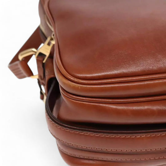 Louis Vuitton Cuir Bequia Trotteur GM Men's Leather Shoulder Bag Brown