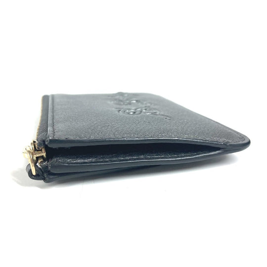 BVLGARI Coin case leather Silver S.bvlgari logo mens(Unisex) Used Authentic