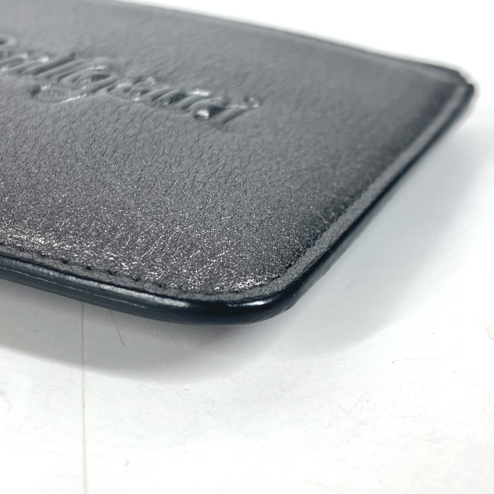 BVLGARI Coin case leather Silver S.bvlgari logo mens(Unisex) Used Authentic
