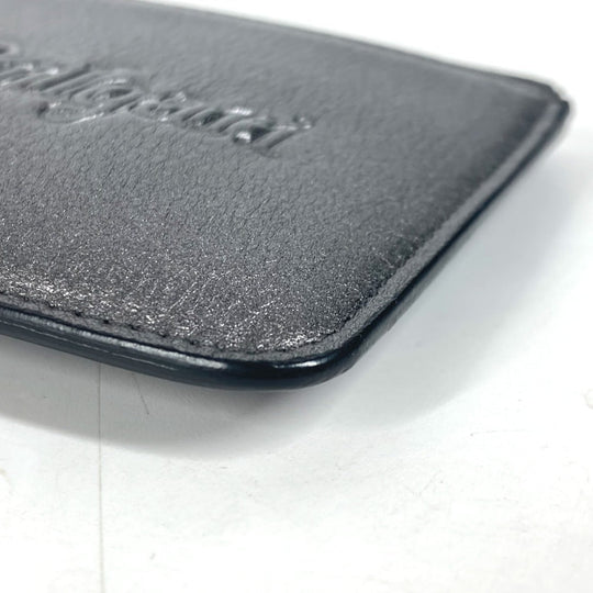 BVLGARI Coin case leather Silver S.bvlgari logo mens(Unisex) Used Authentic