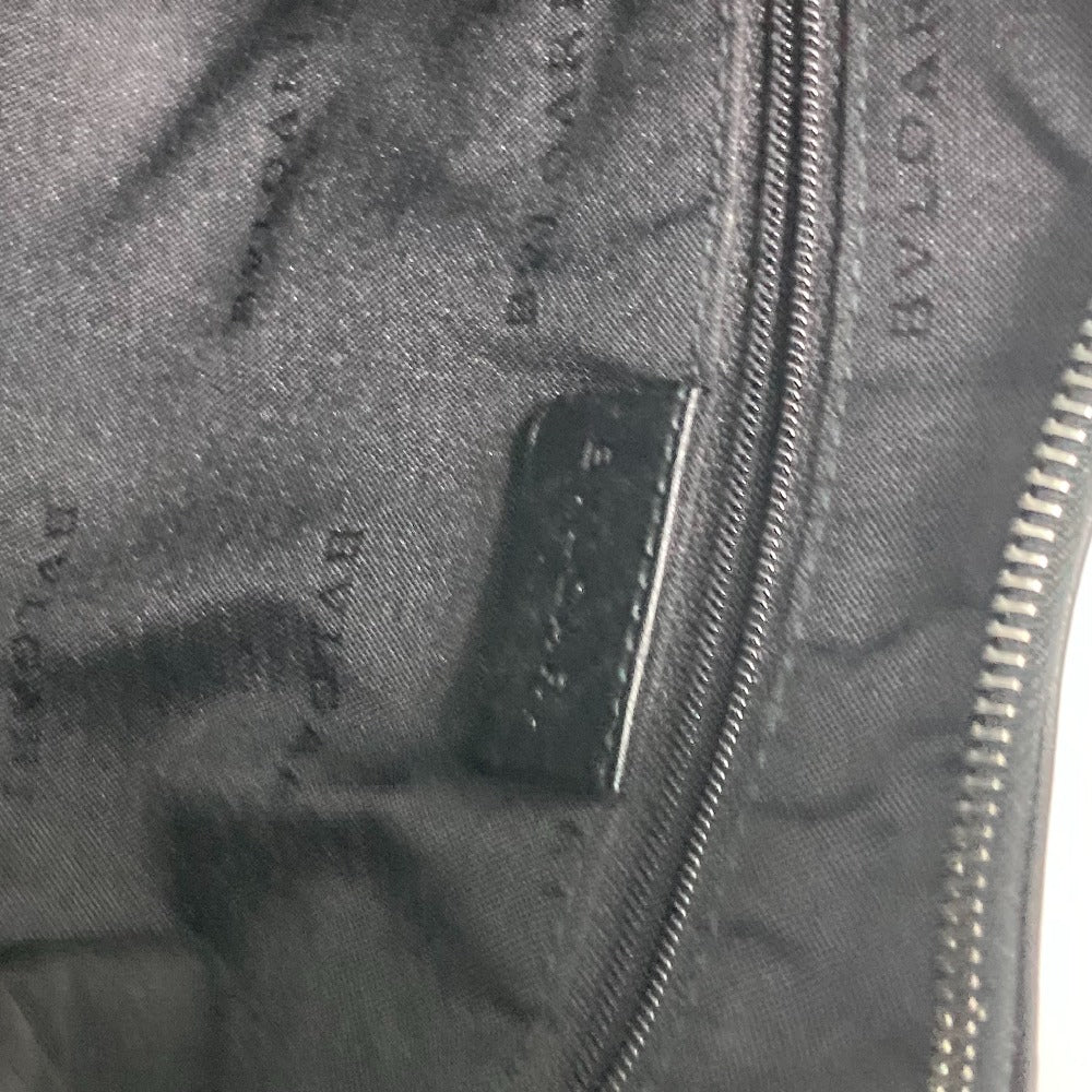 BVLGARI Shoulder Bag Model number unknown Canvas / leather black Shoulder denim Logomania Ascot Women Used Authentic