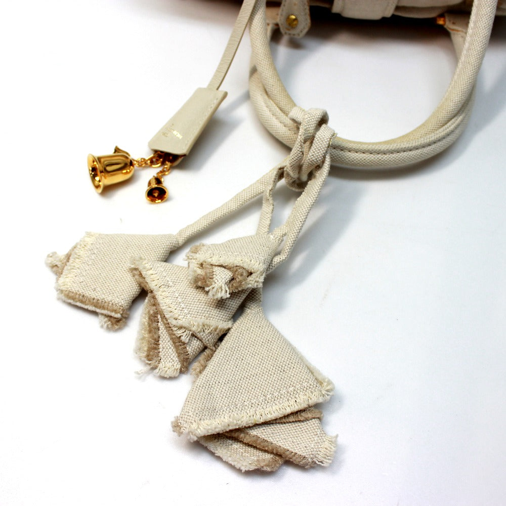 LOUIS VUITTON Handbag M95409 canvas white Polkadots Panama Bowlie Shoulder Bag Women Used Authentic