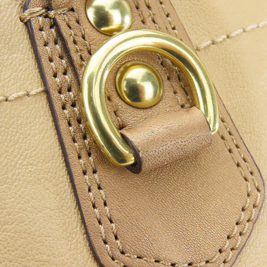 COACH Tote Bag 17096 leather beige Women Used Authentic