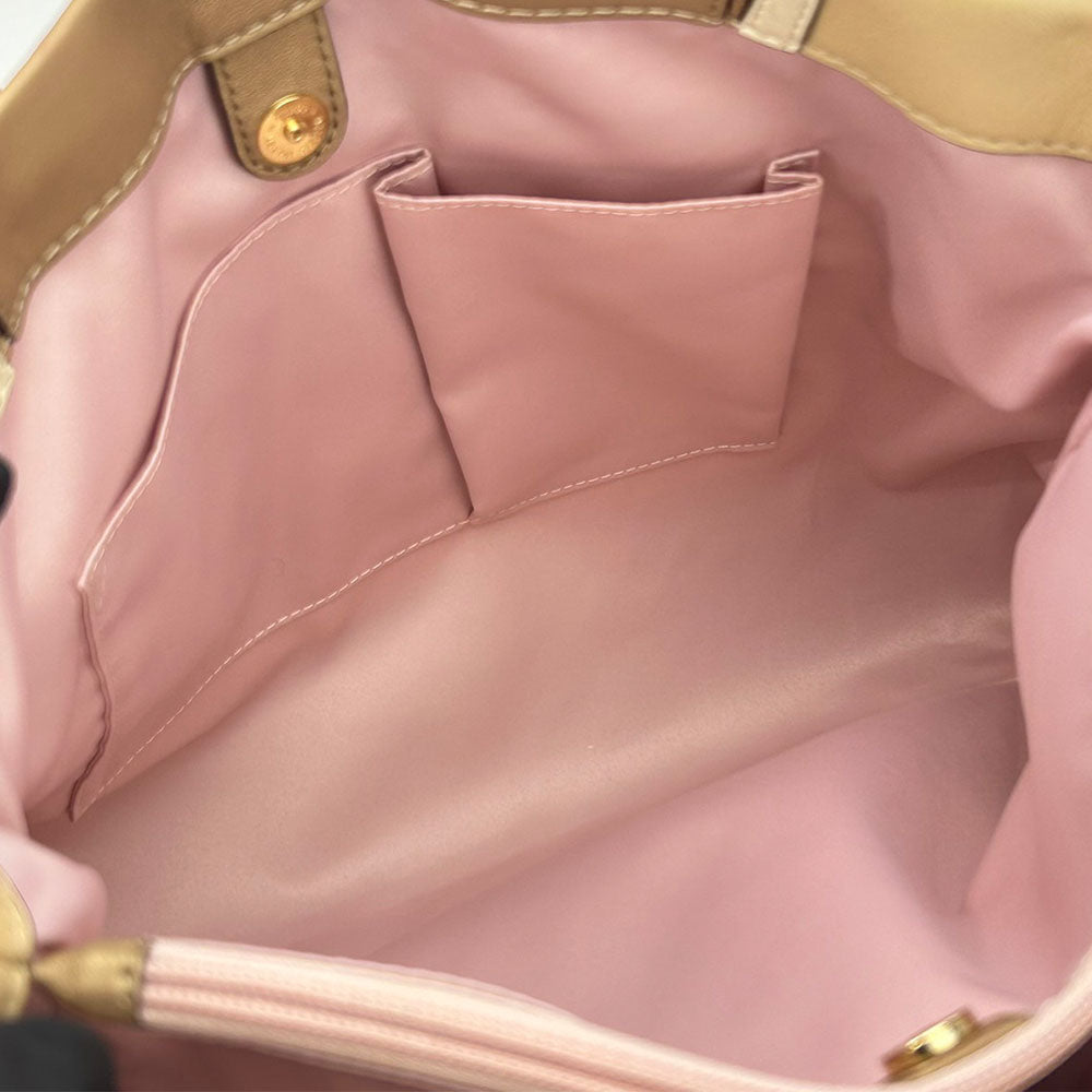 COACH Tote Bag 17096 leather beige Women Used Authentic