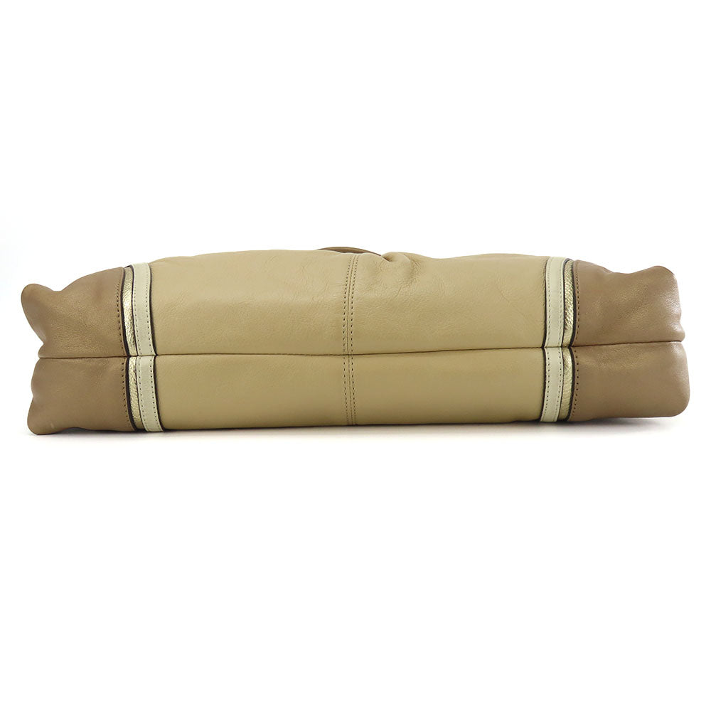 COACH Tote Bag 17096 leather beige Women Used Authentic