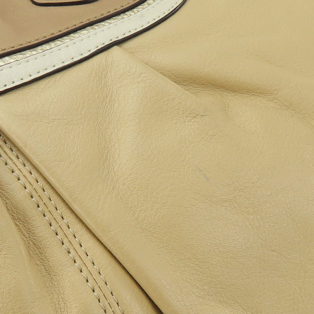 COACH Tote Bag 17096 leather beige Women Used Authentic