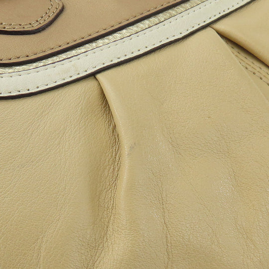 COACH Tote Bag 17096 leather beige Women Used Authentic