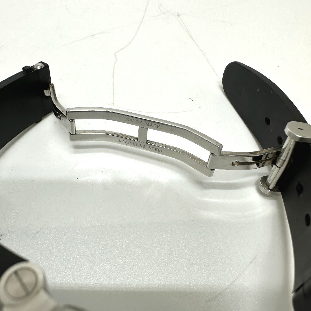 BVLGARI Watches Mechanical Automatic SD38SG Stainless Steel/18K, Rubber strap Silver Diagono Scuba black dial
