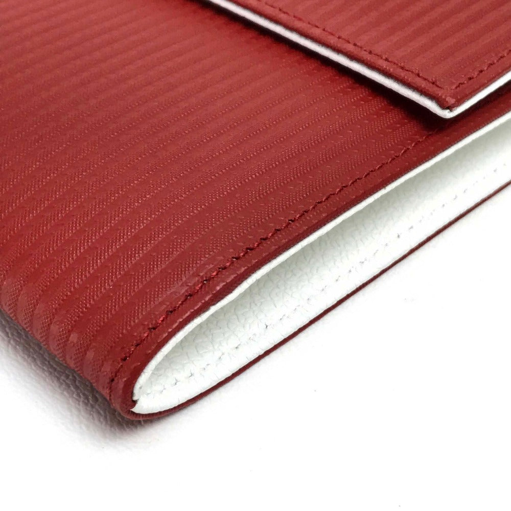 BVLGARI Travel case PVC Red Mirerigue Travel organizer unisex(Unisex) Used Authentic
