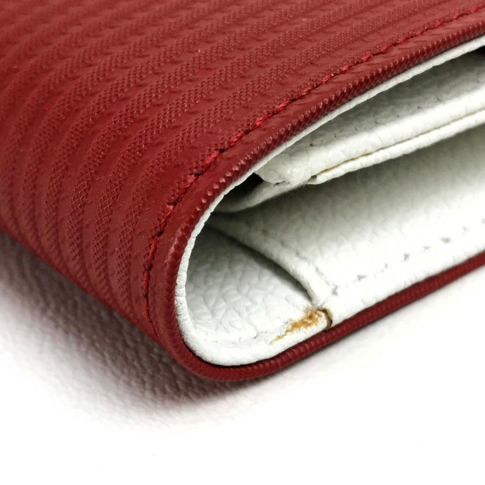BVLGARI Travel case PVC Red Mirerigue Travel organizer unisex(Unisex) Used Authentic