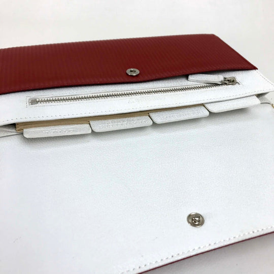 BVLGARI Travel case PVC Red Mirerigue Travel organizer unisex(Unisex) Used Authentic