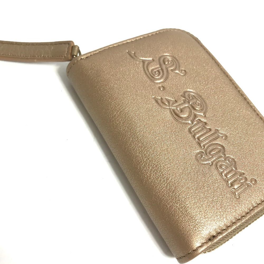 BVLGARI Coin case leather gold S.Bulgari Bvlgari mens(Unisex) Used Authentic