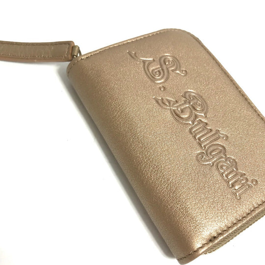 BVLGARI Coin case leather gold S.Bulgari Bvlgari mens(Unisex) Used Authentic