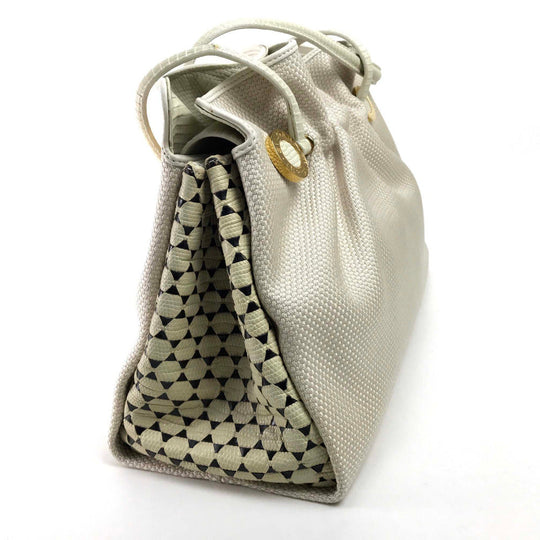 BVLGARI Handbag canvas beige Be zero one Handbag Women Used Authentic