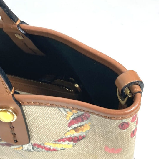 BVLGARI Tote Bag Leather / PVC multicolor Shoulder Bag JewelryPattern Women Used Authentic