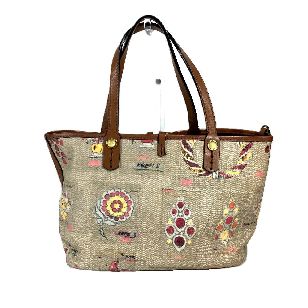 BVLGARI Tote Bag Leather / PVC multicolor Shoulder Bag JewelryPattern Women Used Authentic