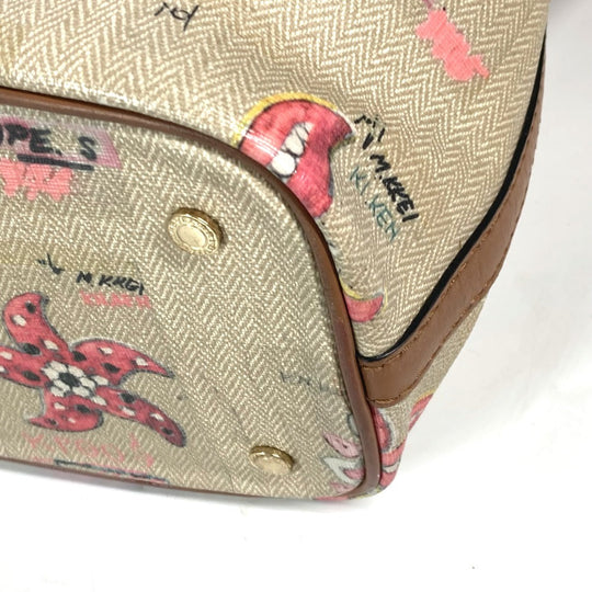 BVLGARI Tote Bag Leather / PVC multicolor Shoulder Bag JewelryPattern Women Used Authentic