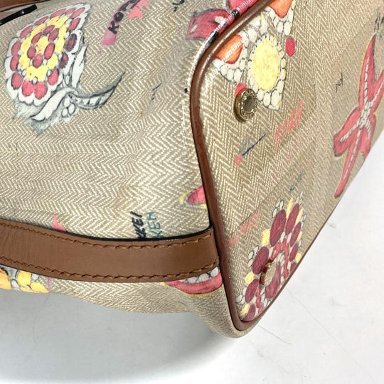 BVLGARI Tote Bag Leather / PVC multicolor Shoulder Bag JewelryPattern Women Used Authentic