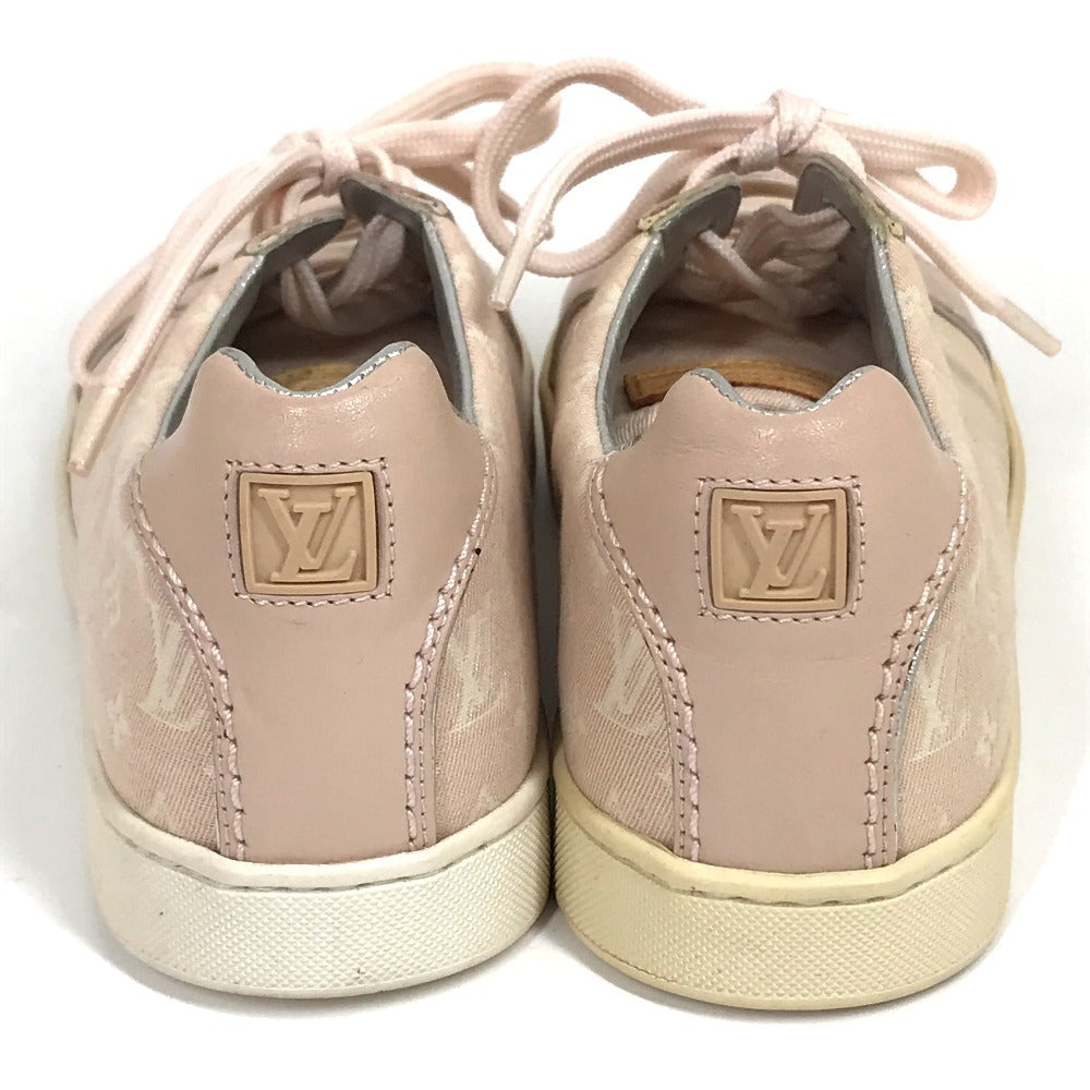 LOUIS VUITTON sneakers , Monogram Minilan Canvas pink Monogram mini run Kids 32 Used Authentic