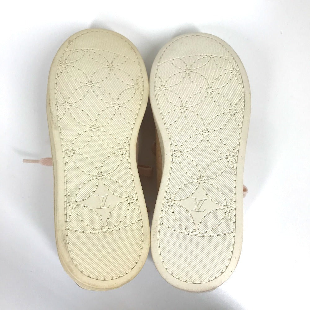 LOUIS VUITTON sneakers , Monogram Minilan Canvas pink Monogram mini run Kids 32 Used Authentic