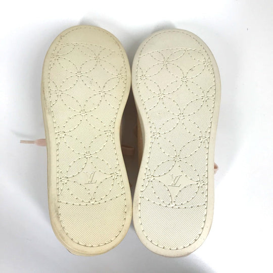 LOUIS VUITTON sneakers , Monogram Minilan Canvas pink Monogram mini run Kids 32 Used Authentic