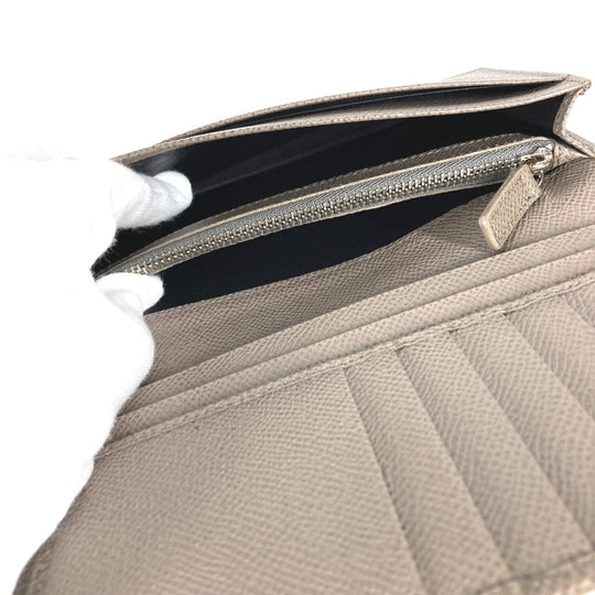 BVLGARI Long Wallet Purse 30399 leather gray Long wallet Bulgari Bulgari mens Used Authentic