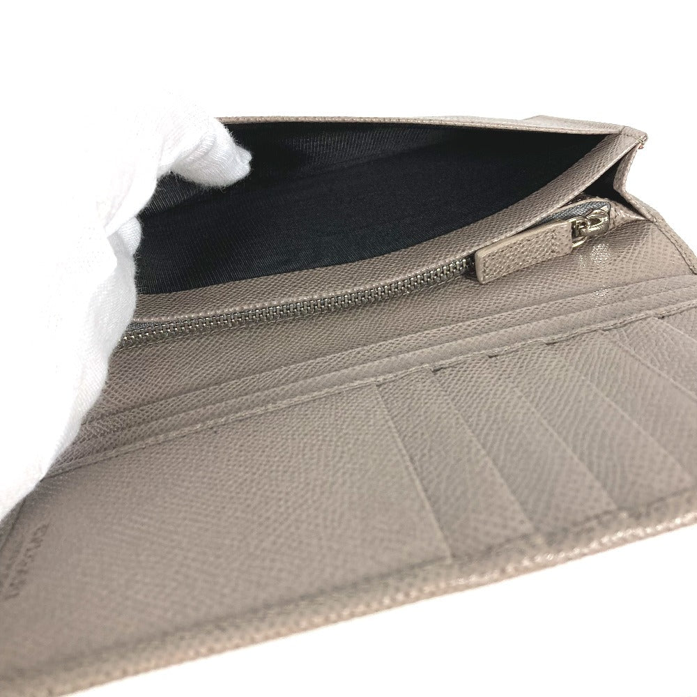 BVLGARI Long Wallet Purse 30399 leather gray Long wallet Bulgari Bulgari mens Used Authentic