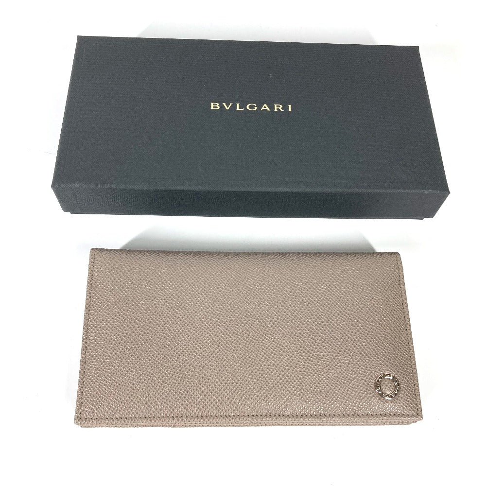 BVLGARI Long Wallet Purse 30399 leather gray Long wallet Bulgari Bulgari mens Used Authentic