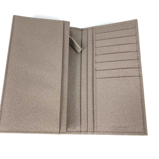 BVLGARI Long Wallet Purse 30399 leather gray Long wallet Bulgari Bulgari mens Used Authentic