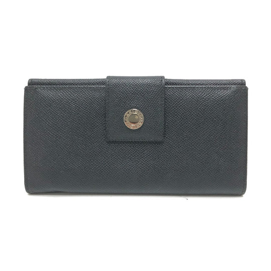 BVLGARI Long Wallet Purse leather black bulgari bulgari classico mens Used Authentic