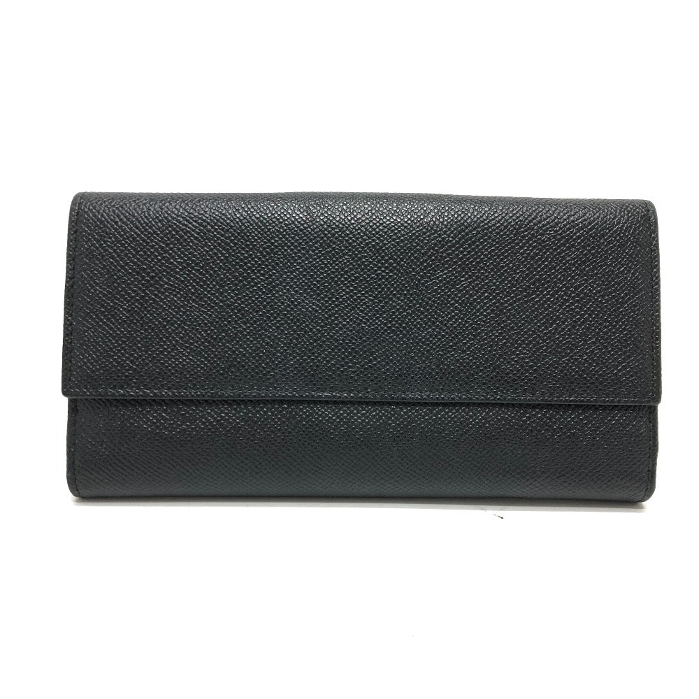 BVLGARI Long Wallet Purse leather black bulgari bulgari classico mens Used Authentic