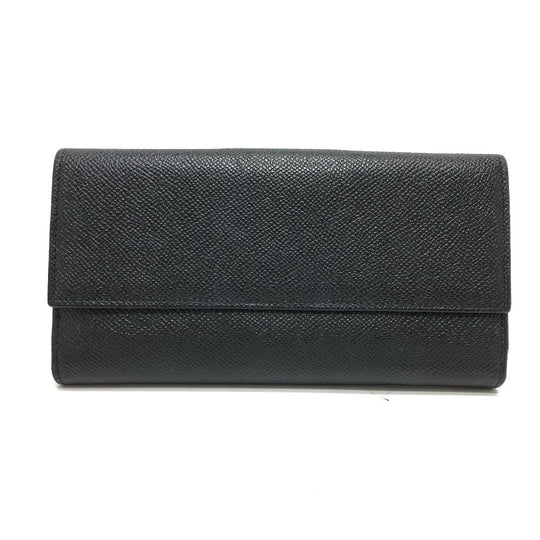 BVLGARI Long Wallet Purse leather black bulgari bulgari classico mens Used Authentic