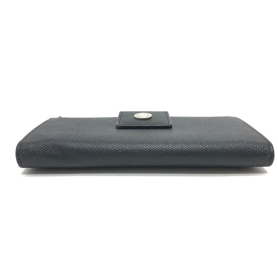 BVLGARI Long Wallet Purse leather black bulgari bulgari classico mens Used Authentic