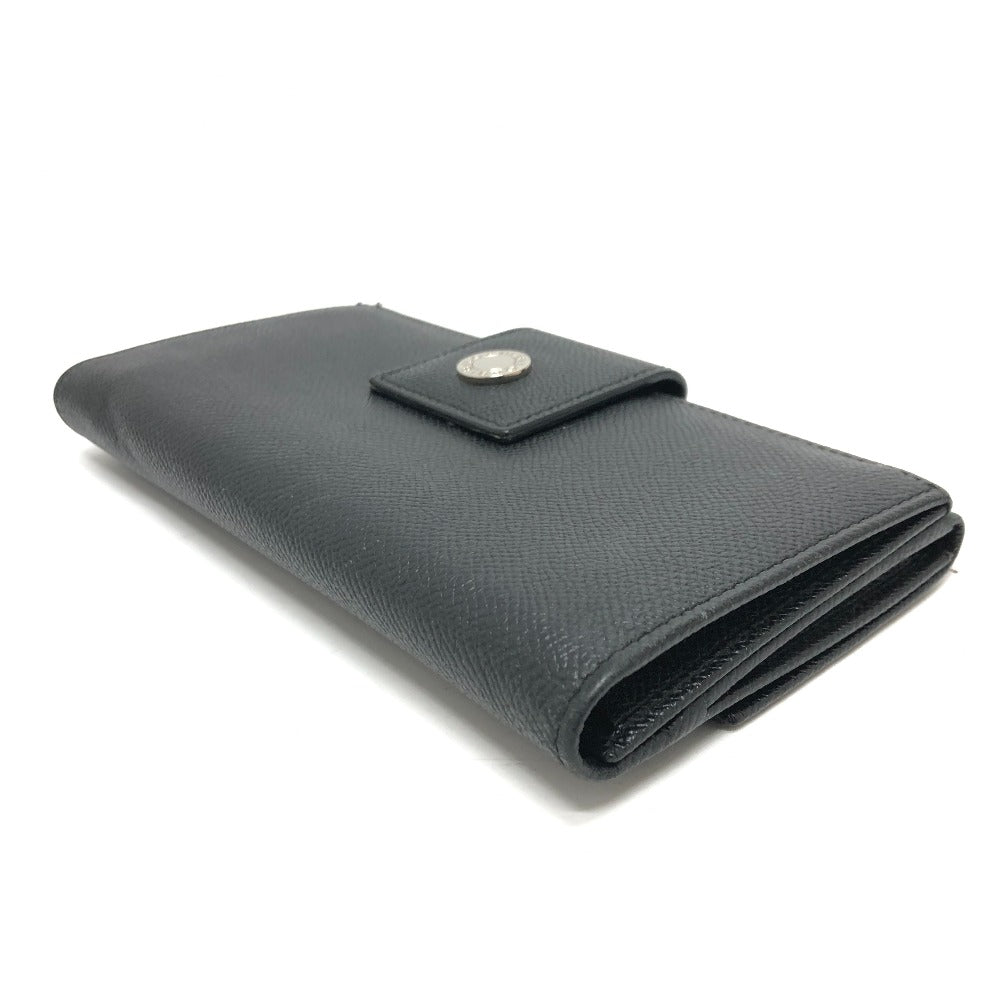BVLGARI Long Wallet Purse leather black bulgari bulgari classico mens Used Authentic