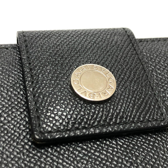 BVLGARI Long Wallet Purse leather black bulgari bulgari classico mens Used Authentic