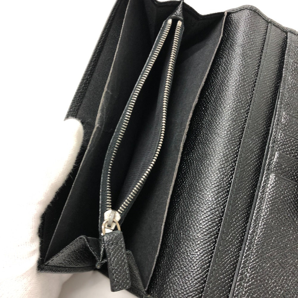 BVLGARI Long Wallet Purse leather black bulgari bulgari classico mens Used Authentic
