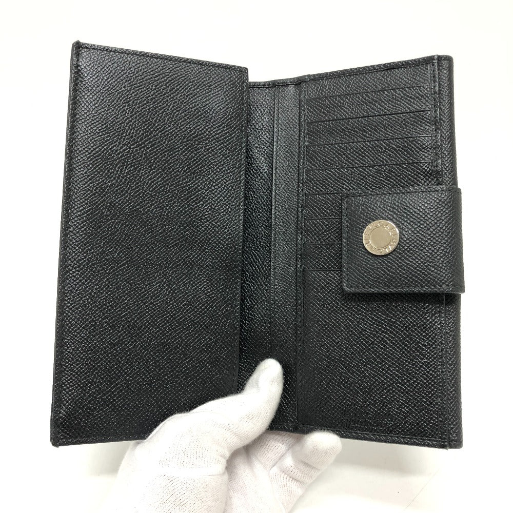 BVLGARI Long Wallet Purse leather black bulgari bulgari classico mens Used Authentic