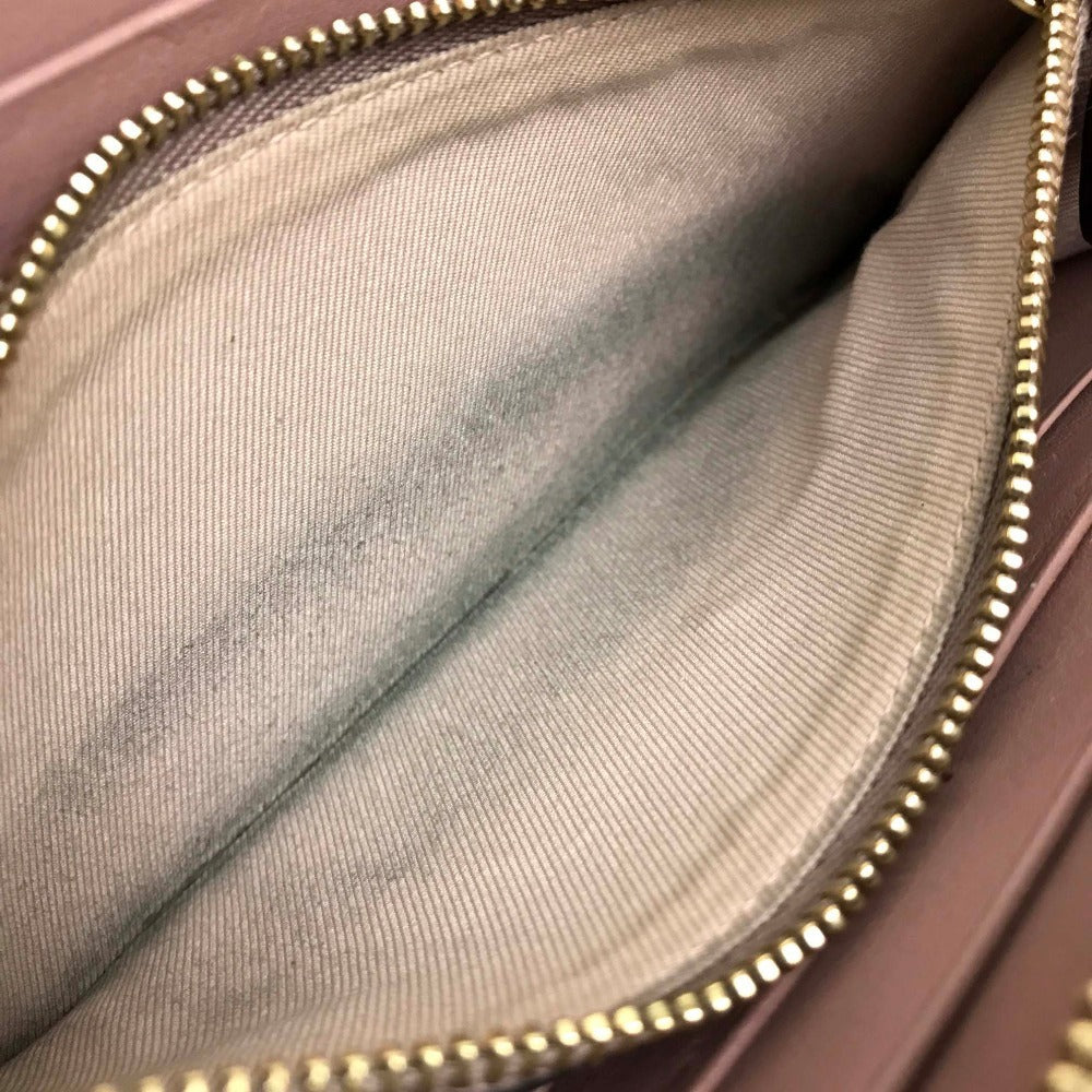 BVLGARI Long Wallet Purse 34850 Patent leather beige Isabella Rossellini Women Women Used Authentic