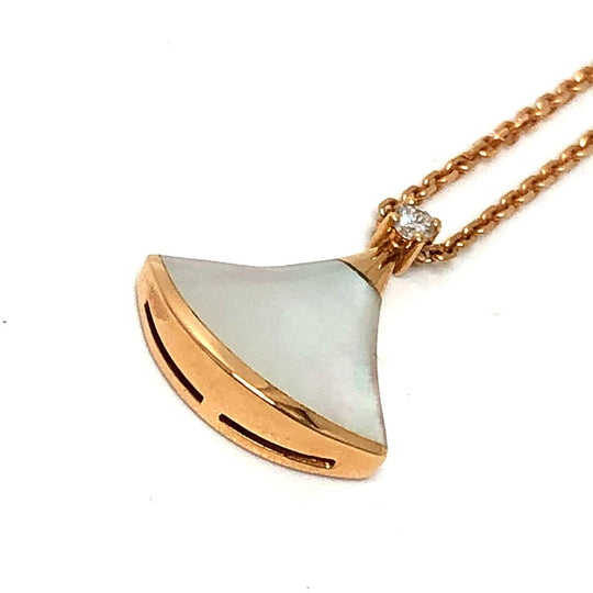 BVLGARI Necklace 359986 18K Pink Gold gold K18PG Diva Dream Necklace 1P Diamond